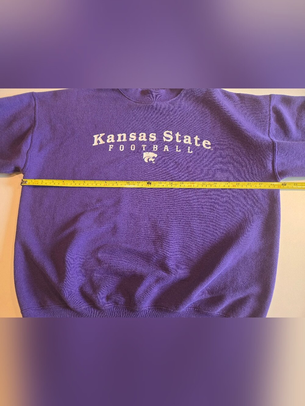 Kansas State Football Crewneck Sweater - Purple Size Large - Picture 2 of 6